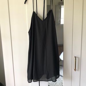 Black slip dress